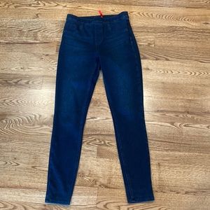 Womens Spanx high rise dark wash legging jegging bodycon normcore denim